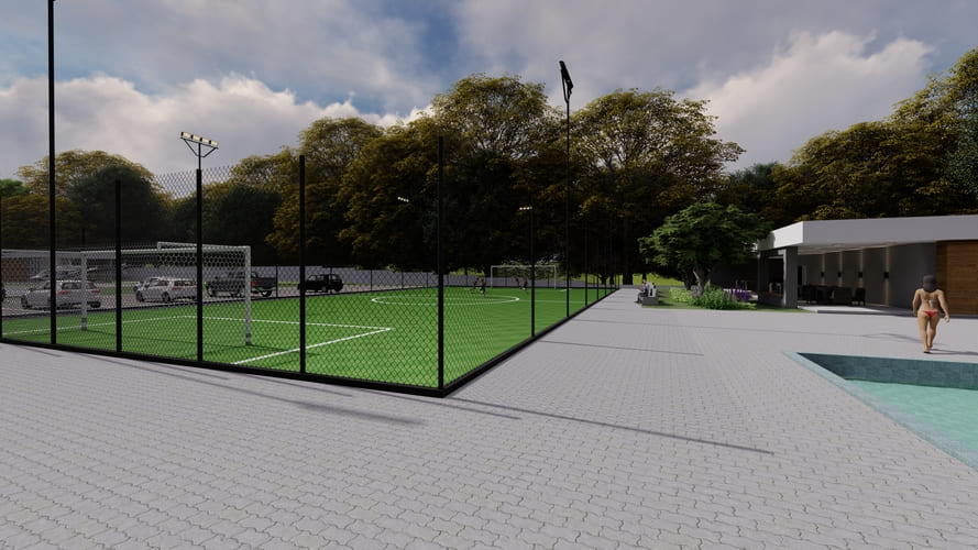 Infraestrutura 9 - Campo de Minifutebol com quiosque
